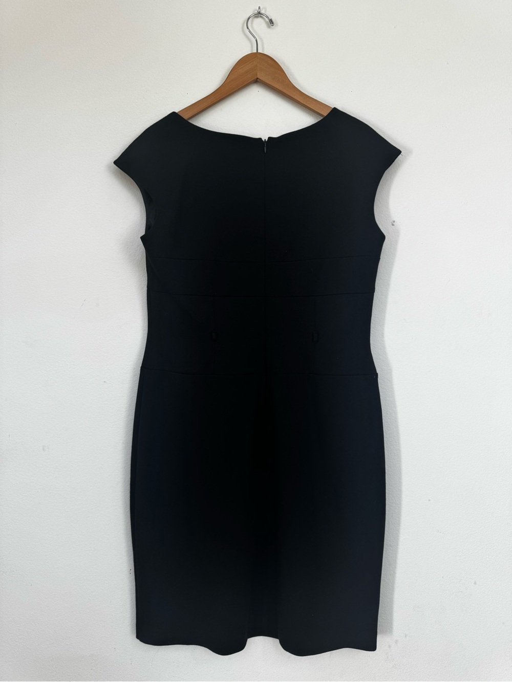 Tahari Black Cap-Sleeve Belted Sheath Dress - Picture 6 of 7